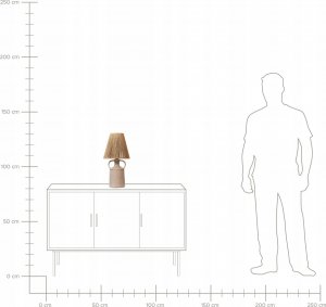 Lampa stołowa Beliani Lampa stołowa ceramiczna beżowoszara LARISSOS 9