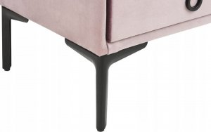 Beliani Szafka nocna welurowa różowa SEZANNE 7