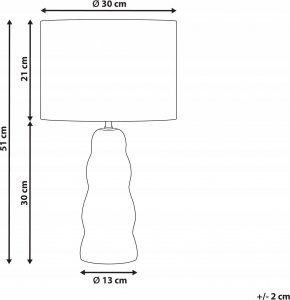 Lampa stołowa Beliani Lampa stołowa ceramiczna czarna VILAR 3