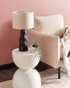 Lampa stołowa Beliani Lampa stołowa ceramiczna czarna VILAR 4