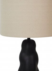 Lampa stołowa Beliani Lampa stołowa ceramiczna czarna VILAR 6