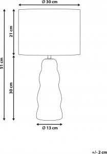 Lampa stołowa Beliani Lampa stołowa ceramiczna czarna VILAR 10