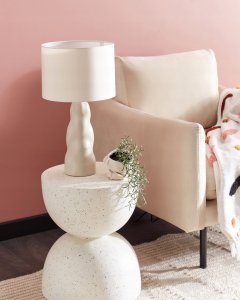 Lampa stołowa Beliani Lampa stołowa ceramiczna beżowa VILAR 4
