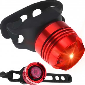 Alogy Lampka rowerowa tylna na tył roweru oświetlenie LED światełko światło tylnie czerwona aluminiowa wodoodporna IPX4 50lm Alogy 3