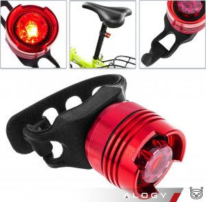 Alogy Lampka rowerowa tylna na tył roweru oświetlenie LED światełko światło tylnie czerwona aluminiowa wodoodporna IPX4 50lm Alogy 10