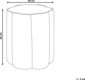 Beliani Puf lniany 39 x 34 cm beżowy TAPPEN 6