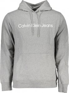 Calvin Klein SZARY MĘSKA BLUZA BEZ ZAMKU CALVIN KLEIN S 1