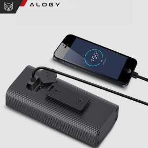 Alogy Lampka rowerowa przód + tył LED przednia tylna światło roweru oświetlenie wodoodporna IPX5 USB światełko na rower Alogy 16