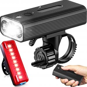 Alogy Lampka rowerowa przód + tył LED przednia tylna światło roweru oświetlenie wodoodporna IPX5 USB światełko na rower Alogy 6