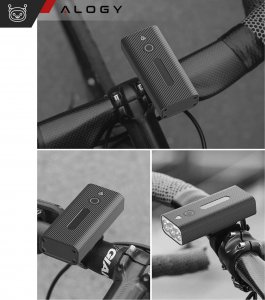 Alogy Lampka rowerowa przód + tył LED przednia tylna światło roweru oświetlenie wodoodporna IPX5 USB światełko na rower Alogy 7