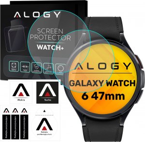 Alogy 2x Szkło Hartowane do Samsung Galaxy Watch 6 Classic 47mm ochronne na smartwatch Alogy Screen Protector Watch+ 1