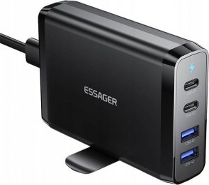 Ładowarka Essager Ładowarka sieciowa 2xUSB-C 2xUSB-A 100W Essager GaN (czarna) 2