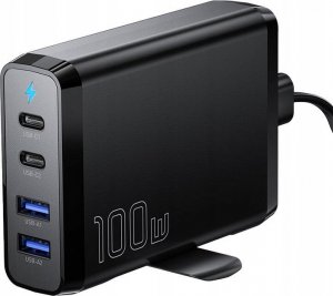 Ładowarka Essager Ładowarka sieciowa 2xUSB-C 2xUSB-A 100W Essager GaN (czarna) 3