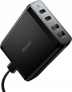 Ładowarka Essager Ładowarka sieciowa 2xUSB-C 2xUSB-A 100W Essager GaN (czarna) 4