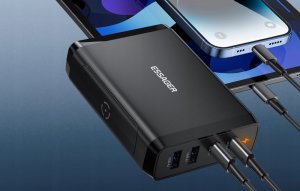 Ładowarka Essager Ładowarka sieciowa 2xUSB-C 2xUSB-A 100W Essager GaN (czarna) 6