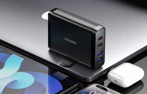Ładowarka Essager Ładowarka sieciowa 2xUSB-C 2xUSB-A 100W Essager GaN (czarna) 7