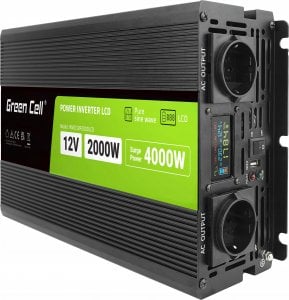 Green Cell Green Cell KFZ Spannungswandler Power Inverter 12V > 230V 2000W/4000W Display 1