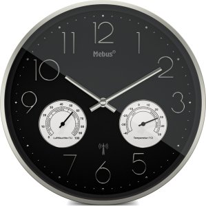 Radiobudzik Mebus Mebus 12988 radio wall clock with Thermo-Hygrometer 1