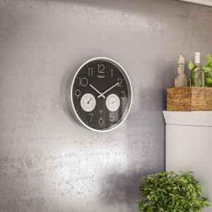 Radiobudzik Mebus Mebus 12988 radio wall clock with Thermo-Hygrometer 4
