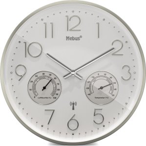 Radiobudzik Mebus Mebus 12989 radio wall clock with Thermo-Hygrometer 1