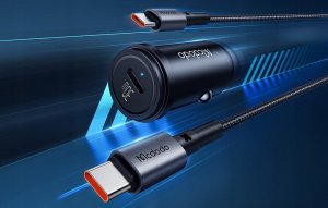 Ładowarka Mcdodo Ładowarka samochodowa CC-7493 z wyświetlaczem, USB-C, 5A, 65W + kabel USB-C 1m 100W (czarny) 6