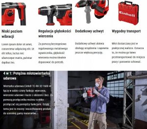 Młotowiertarka Einhell TE-RH 32-1600 4F MŁOT UDAROWY 3