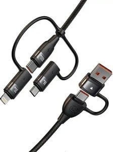 Kabel USB Usams USAMS Kabel U85 2xUSB-C/USB-A 2m 100W PD Fast Charge czarny/black SJ655USB01 (US-SJ655) 1
