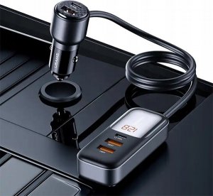 Ładowarka Usams USAMS Ład. sam. C40 3xUSB+2xUSB-C 165W PD+QC Fast Charge czarny/black CC213CC01 (US-CC213) 2