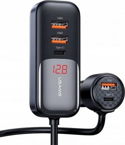 Ładowarka Usams USAMS Ład. sam. C40 3xUSB+2xUSB-C 165W PD+QC Fast Charge czarny/black CC213CC01 (US-CC213) 3