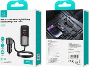 Ładowarka Usams USAMS Ład. sam. C40 3xUSB+2xUSB-C 165W PD+QC Fast Charge czarny/black CC213CC01 (US-CC213) 6