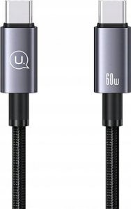 Kabel USB Usams USAMS Kabel USB-C na USB-C 60W 0,25m Fast Charging stalowy/tarnish SJ678USB01 (US-SJ678) 1