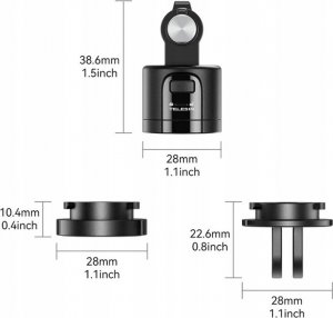 Telesin Głowica Szybkozłączka Na Magnes Do Gopro Hero 12 11 10 9 8 7 6 5 4 3+ 3 Max / Cqm-001 3