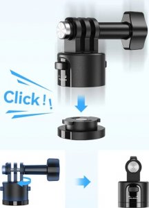 Telesin Głowica Szybkozłączka Na Magnes Do Gopro Hero 12 11 10 9 8 7 6 5 4 3+ 3 Max / Cqm-001 4