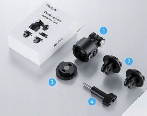 Telesin Głowica Szybkozłączka Na Magnes Do Gopro Hero 12 11 10 9 8 7 6 5 4 3+ 3 Max / Cqm-001 5