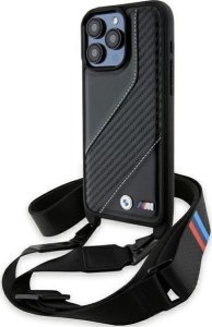 BMW BMW BMHCP15L23PSCCK iPhone 15 Pro 6.1" czarny/black hardcase M Edition Carbon Stripe & Strap 1