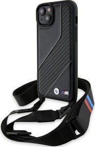 BMW BMW BMHCP15S23PSCCK iPhone 15 / 14 / 13 czarny/black hardcase M Edition Carbon Stripe & Strap 1