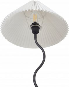 Lampa podłogowa Beliani Lampa podłogowa metalowa czarna z białym JIKAWO 6