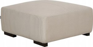 Beliani Otomana sztruksowa beżowa LUNGO 3