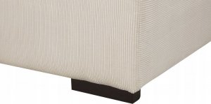 Beliani Otomana sztruksowa beżowa LUNGO 5