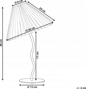 Lampa stołowa Beliani Lampa stołowa metalowa pomarańczowa ALWERO 3