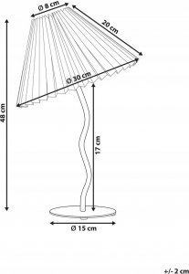 Lampa stołowa Beliani Lampa stołowa metalowa pomarańczowa ALWERO 10