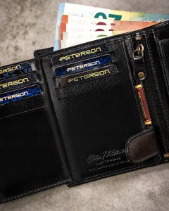 Peterson Zestaw Prezentowy: Pionowy, Skórzany Portfel Męski I Brelok 16