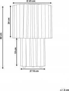 Lampa stołowa Beliani Lampa stołowa lniana biała ALFEIOS 10