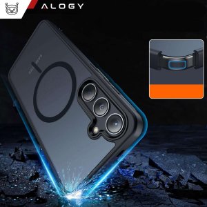 Alogy Etui do Samsung Galaxy S24 obudowa Mag Safe Case pokrowiec plecki na telefon MagMat matowe czarne 3