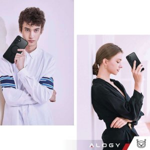 Alogy Etui do Samsung Galaxy S24 obudowa Mag Safe Case pokrowiec plecki na telefon MagMat matowe czarne 8