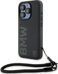 BMW Etui BMW BMHCP15L23RMRLK Apple iPhone 15 Pro hardcase Signature Leather Wordmark Cord czarny/black 1