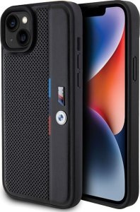 BMW Etui BMW BMHCP15M23PUPVK Apple iPhone 15 Plus / 14 Plus hardcase Perforated Tricolor Line czarny/black 1