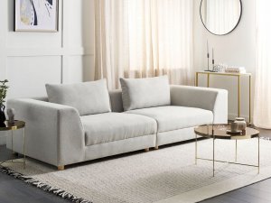 Beliani Sofa 3-osobowa jasnoszara LERMON 2
