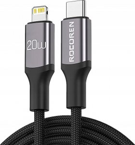 Kabel USB Rocoren USB-C - Lightning 1 m Szary (RCPBCL-RT0G) 1