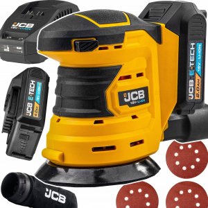 Szlifierka JCB SZLIFIERKA MIMOŚRODOWA 18V 125mm 1x2,0Ah TORBA 12